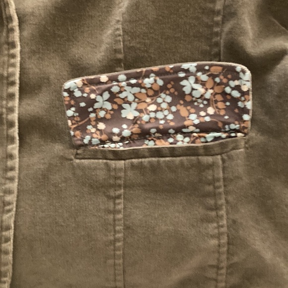 new frontier size medium corduroy lined green blazer/jacket 2 flap pockets. - Picture 9 of 12
